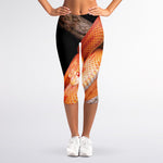 Corn Snake Print Women's Capri Leggings