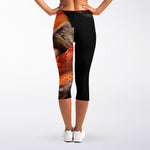 Corn Snake Print Women's Capri Leggings