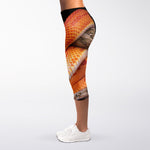 Corn Snake Print Women's Capri Leggings