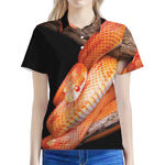 Corn Snake Print Women's Polo Shirt