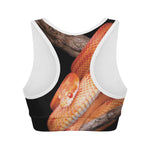 Corn Snake Print Women's Sports Bra