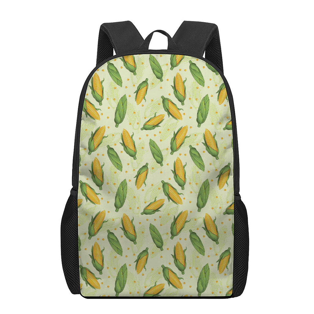 Corncob Pattern Print 17 Inch Backpack