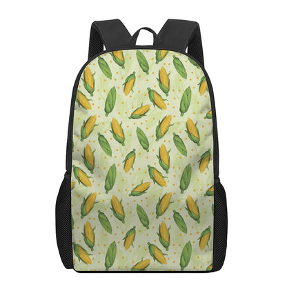 Corncob Pattern Print 17 Inch Backpack