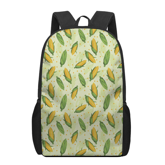 Corncob Pattern Print 17 Inch Backpack