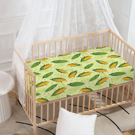Corncob Pattern Print Baby Crib Sheet