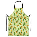 Corncob Pattern Print Bib Apron With Pocket