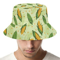 Corncob Pattern Print Bucket Hat