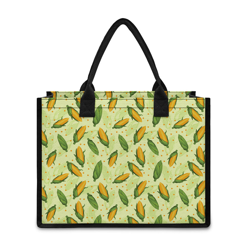 Corncob Pattern Print Canvas Tote Bag