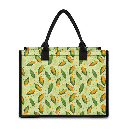 Corncob Pattern Print Canvas Tote Bag