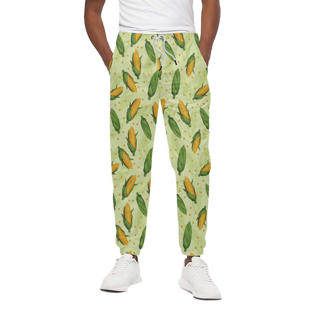 Corncob Pattern Print Cotton Pants