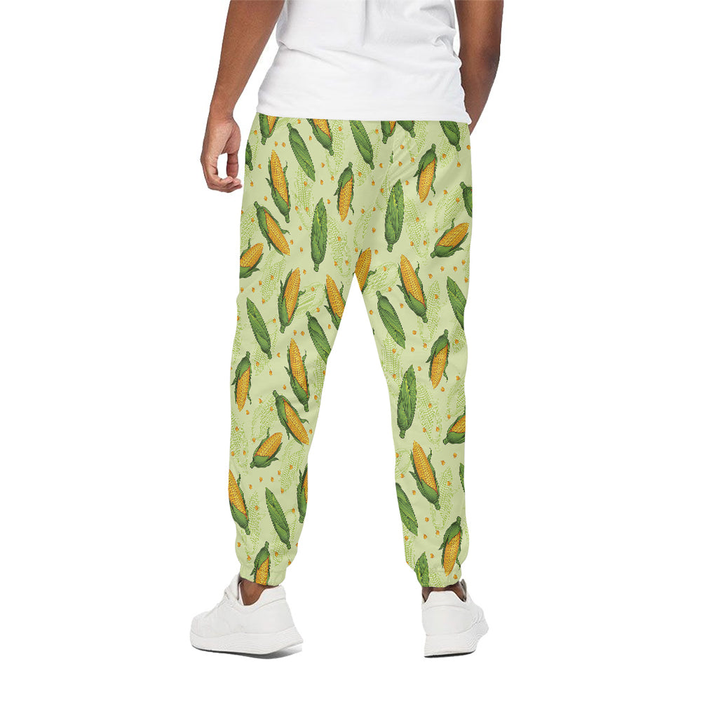 Corncob Pattern Print Cotton Pants