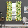Corncob Pattern Print Grommet Curtain Panels
