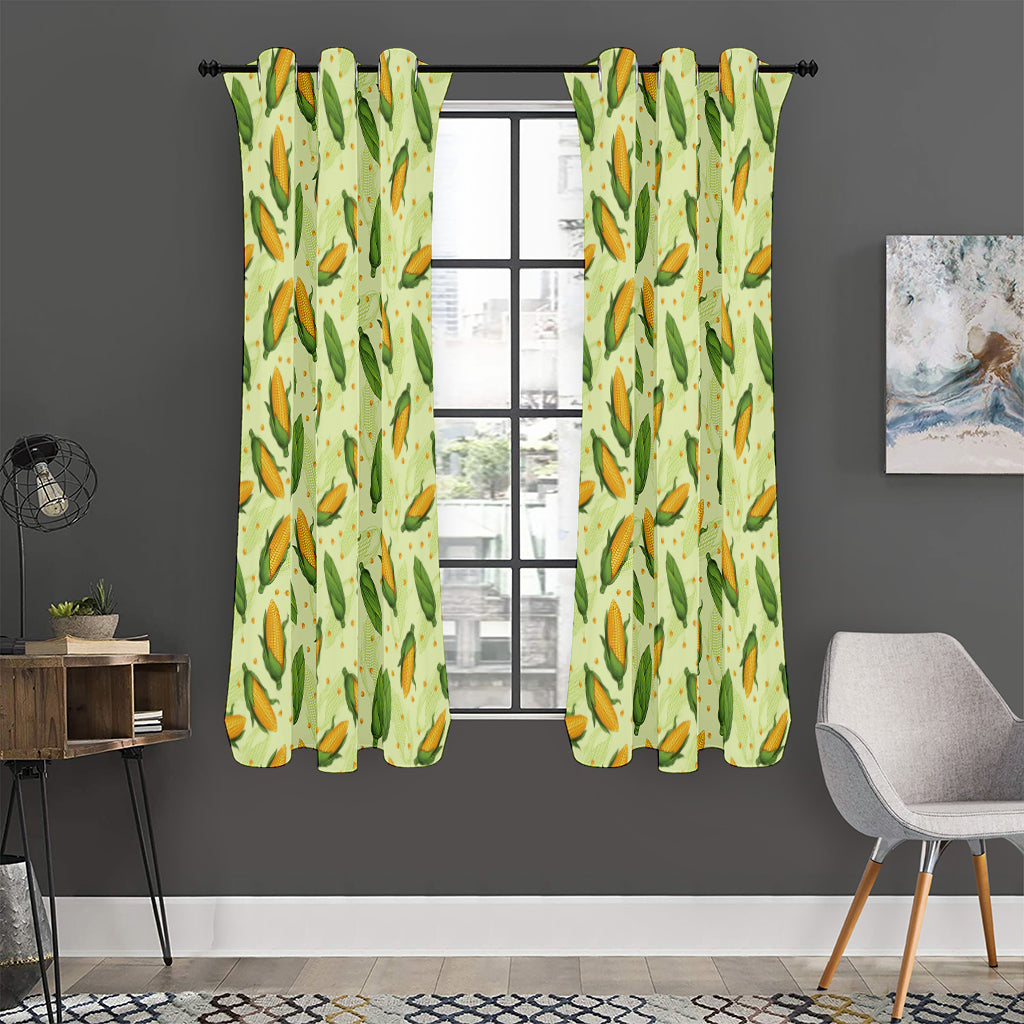 Corncob Pattern Print Curtain