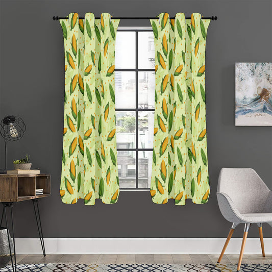 Corncob Pattern Print Curtain