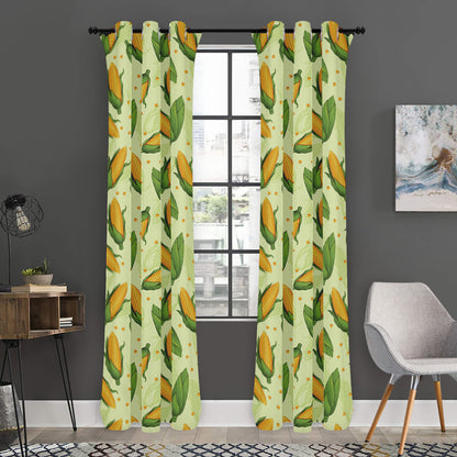 Corncob Pattern Print Curtain