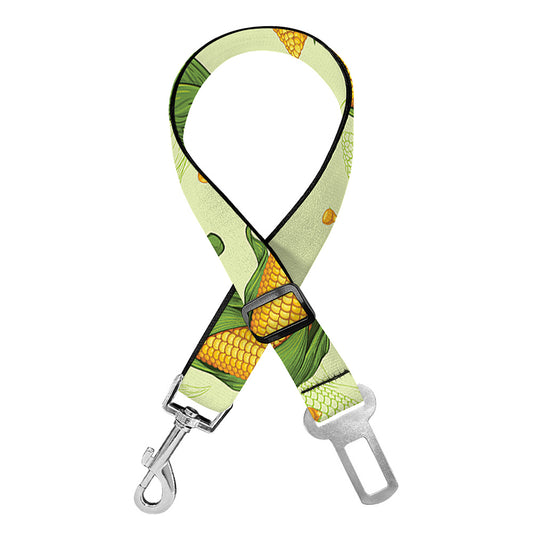 Corncob Pattern Print Dog Seat Belt