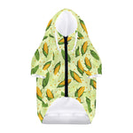 Corncob Pattern Print Dog Zip Up Hoodie