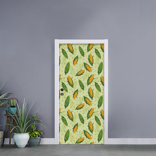Corncob Pattern Print Door Sticker