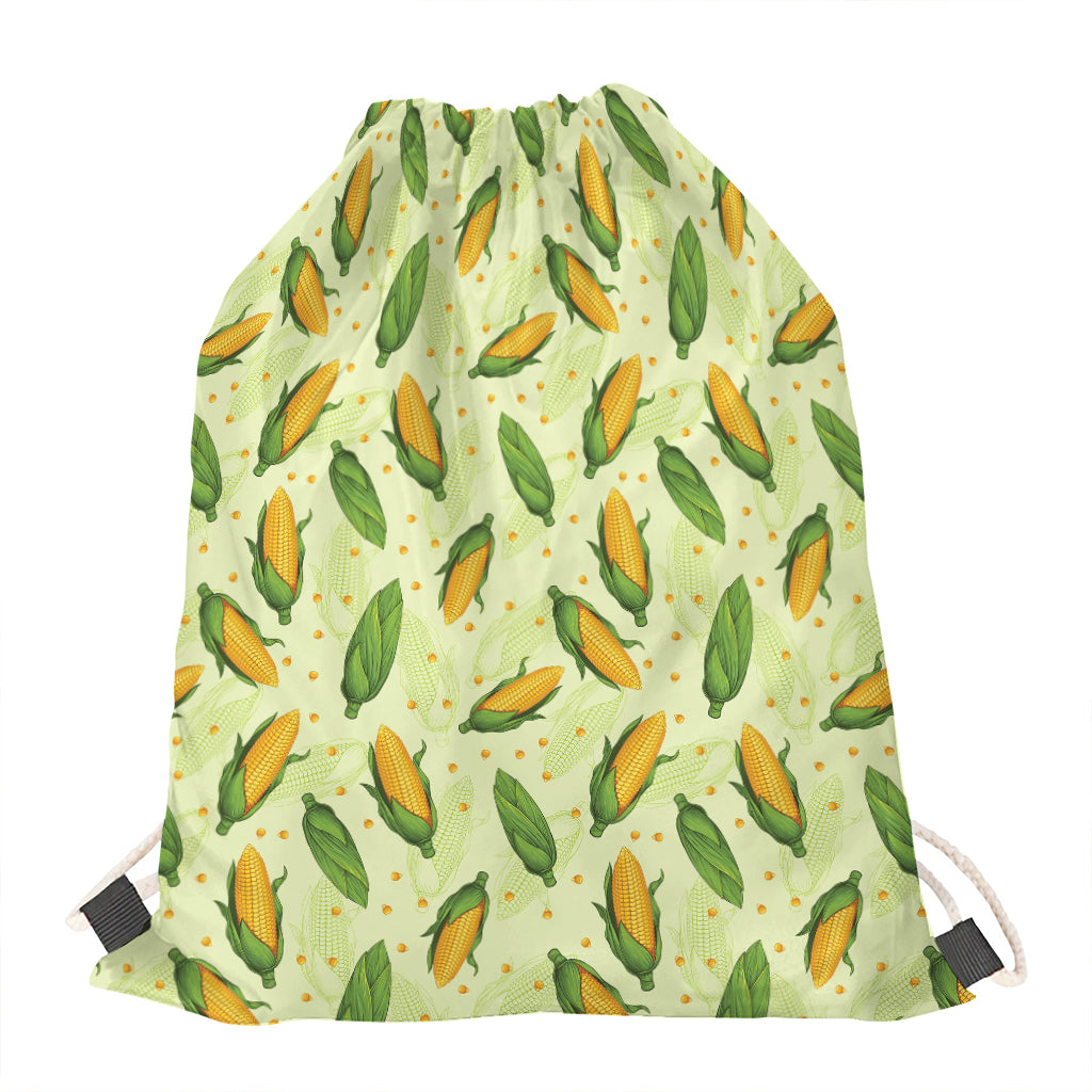 Corncob Pattern Print Drawstring Bag