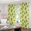 Corncob Pattern Print Grommet Curtains
