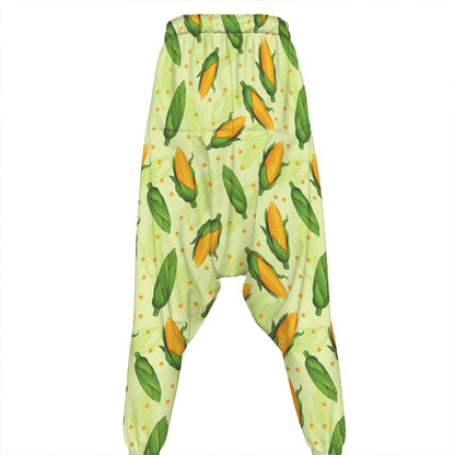 Corncob Pattern Print Hammer Pants