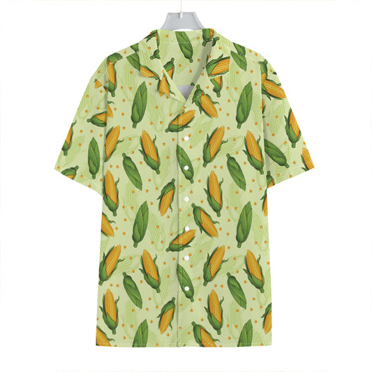 Corncob Pattern Print Hawaiian Shirt