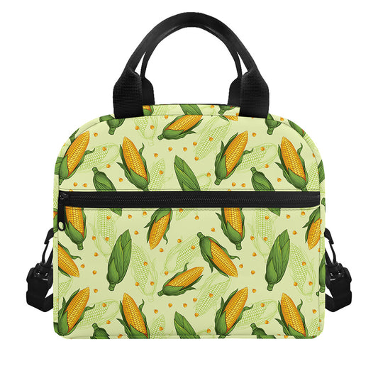 Corncob Pattern Print Insulated Lunch Bag