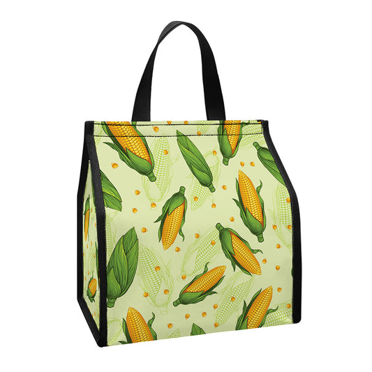 Corncob Pattern Print Insulated Lunch Tote