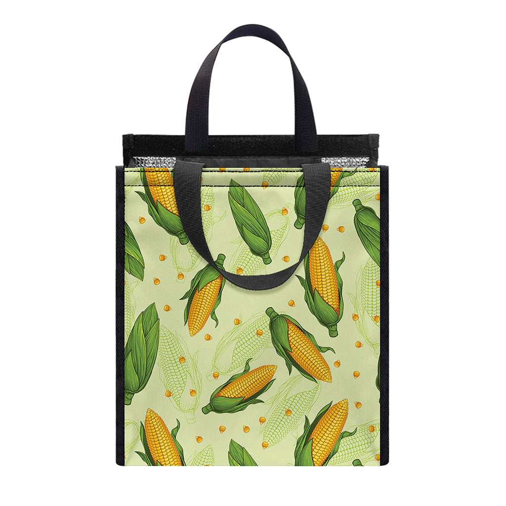 Corncob Pattern Print Insulated Lunch Tote