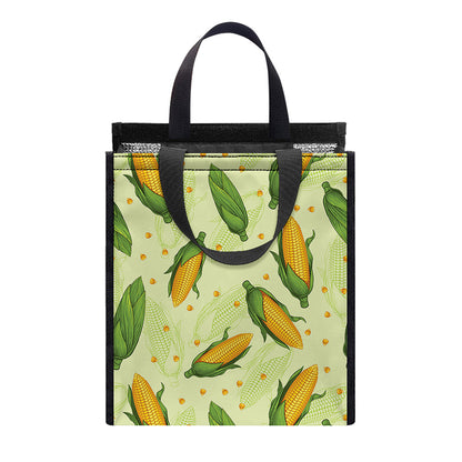 Corncob Pattern Print Insulated Lunch Tote