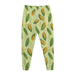 Corncob Pattern Print Jogger Pants
