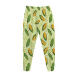 Corncob Pattern Print Jogger Pants