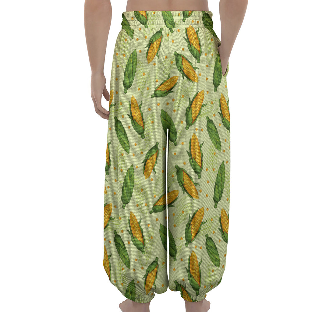 Corncob Pattern Print Lantern Pants