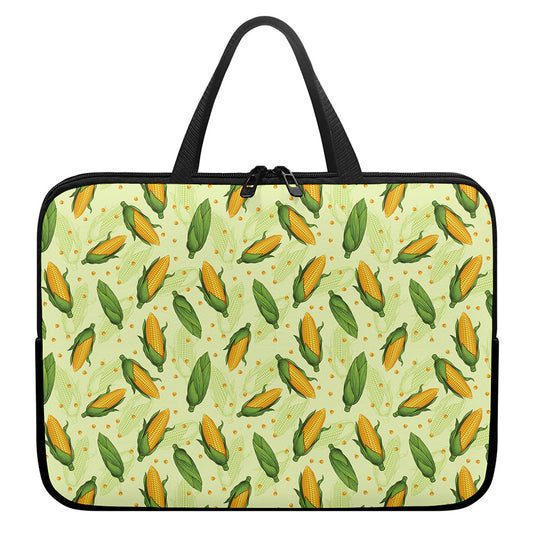 Corncob Pattern Print Laptop Sleeve With Handle