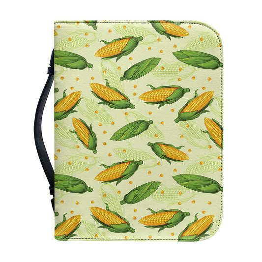 Corncob Pattern Print Leather Bible Cover