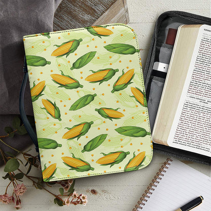 Corncob Pattern Print Leather Bible Cover