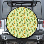 Corncob Pattern Print Leather Spare Tire Cover
