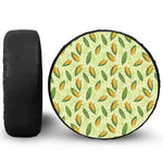 Corncob Pattern Print Leather Spare Tire Cover