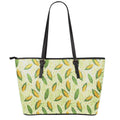 Corncob Pattern Print Leather Tote Bag With Zipper