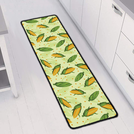 Corncob Pattern Print Long Kitchen Mat