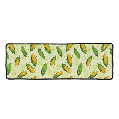 Corncob Pattern Print Long Kitchen Mat