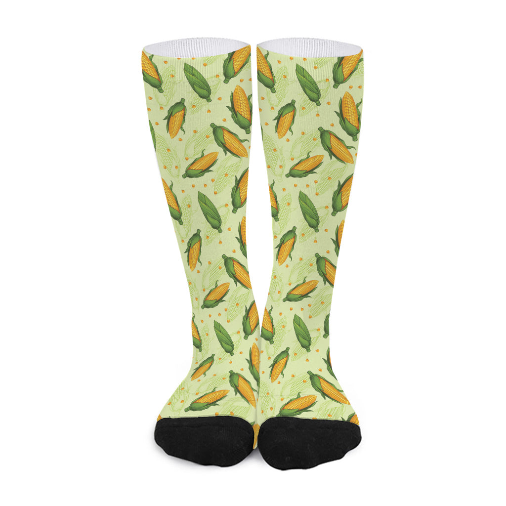Corncob Pattern Print Long Socks