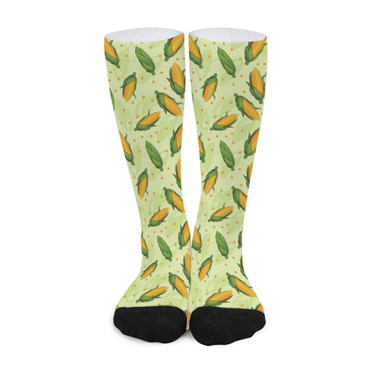 Corncob Pattern Print Long Socks