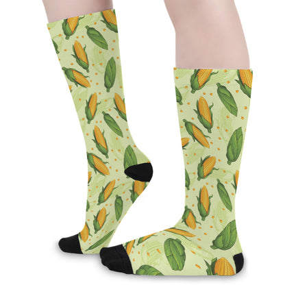 Corncob Pattern Print Long Socks