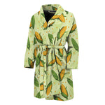 Corncob Pattern Print Men's Bathrobe