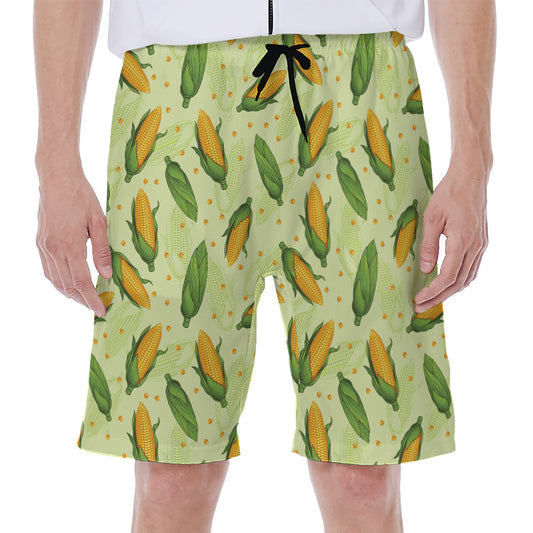 Corncob Pattern Print Men's Beach Shorts