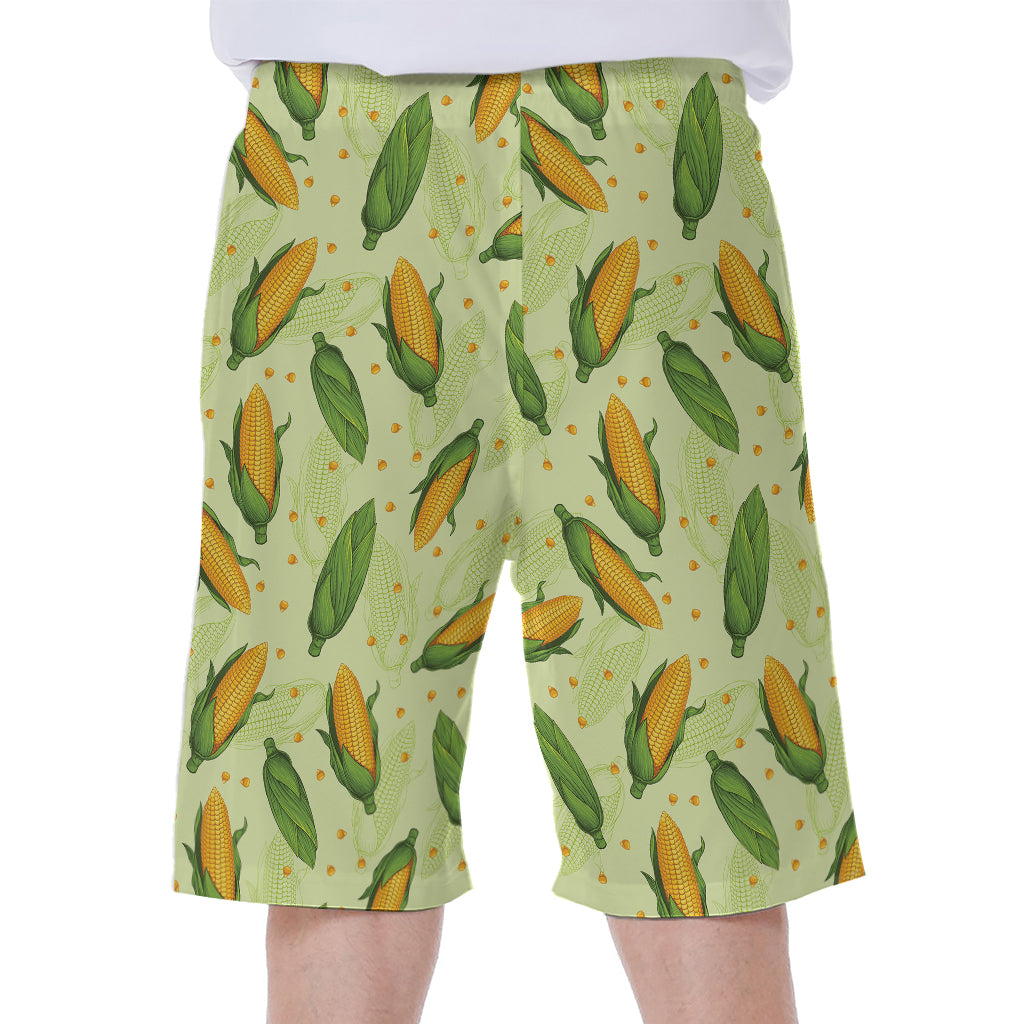 Corncob Pattern Print Men's Beach Shorts