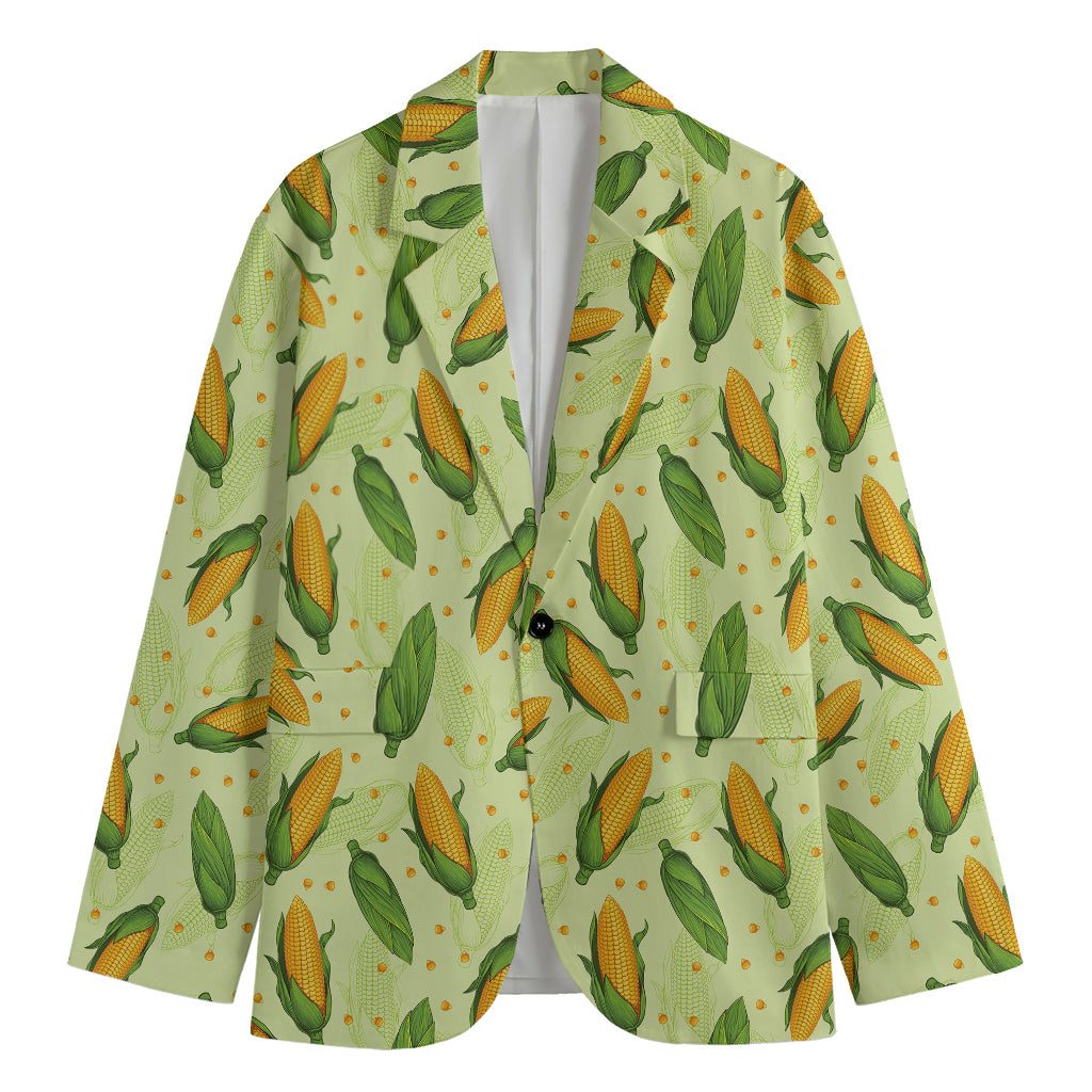 Corncob Pattern Print Men's Blazer