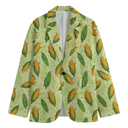 Corncob Pattern Print Men's Blazer
