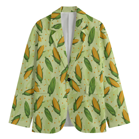 Corncob Pattern Print Men's Blazer